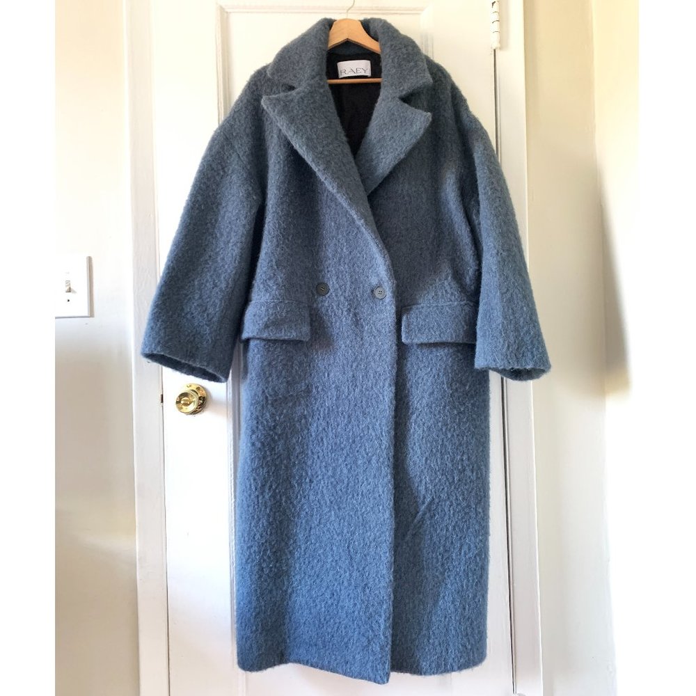 Raey double-breasted wool blend coat in XS
